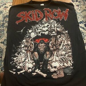 Rare Vintage 1991 Skid Row Concert T Shirt Slave To The Grind Skulls XL
